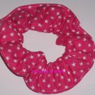 Hot Pink Stars all Over Fabric Hair Scrunchie Scrunchies by Sherry Hot Pink Stars all Over Fabric Hair Scrunchie Scrunchies by Sherry