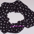 Black Stars all Over Fabric Hair Scrunchie Scrunchies by Sherry Black Stars all Over Fabric Hair Scrunchie Scrunchies by Sherry