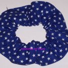 Blue Stars all Over Fabric Hair Scrunchie Scrunchies by Sherry Blue Stars all Over Fabric Hair Scrunchie Scrunchies by Sherry