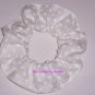 White Stars all Over Fabric Hair Scrunchie Scrunchies by Sherry