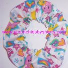 Care Bears White Fabric Hair Scrunchie Scrunchies by Sherry