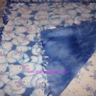 Teddy Bears Fleece Baby Pet Lap Blanket Blue Hand Tied 30" x 24"