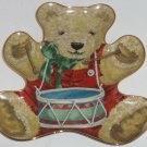 Little Drummer Bear Teddy Shape Collector Plate Franklin Mint Retired Great Gift
