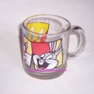 Looney TunesTweety Coffee Cup Sylvester Bugs Glass  Mug 1994 Vintage