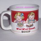 Campbells Kids Mug Soup Ceramic Coffee Mm! Mm! Vintage 1993