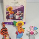 Disney Winnie Pooh Piglet Tigger Hallmark Ornament Mini Set 1998 Garden 1998