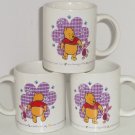 3 Disney Winnie Pooh Piglet Coffee Mugs Mug Cup Coming Going Retired
