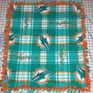 Miami Dolphins Blanket Plaid Fleece Baby Pet Dog NFL Football Hand Tied