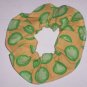 Frogs Hair Scrunchie Green Yellow Fabric Ties Scrunchies by Sherry