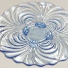 Cambridge Caprice Moonlight Blue Platter Plate Footed Vintage Depression Glass