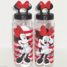 Disney Store Minnie Mouse Water Bottle Plastic Striped Leak Proof New Disney Store Minnie Mouse Water Bottle Plastic Striped Leak Proof New