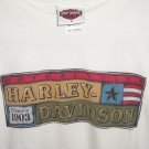Harley Davidson T-Shirt Long Sleeve Woodstock New York Motorcycles Ladies Small