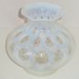 Coin Dot Ruffled Opalescent Light Blue Clear Vase Vintage Fenton?