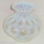 Coin Dot Ruffled Opalescent Light Blue Clear Vase Vintage Fenton?