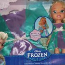 Disney Fozen Elsa Costume Dress Toddler Doll Collection 2-4T Gift Set
