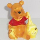 Disney Winnie the Pooh Eating Hunny Pot Ceramic Figurine Japan Vintage Disney Winnie the Pooh Eating Hunny Pot Ceramic Figurine Japan Vintage