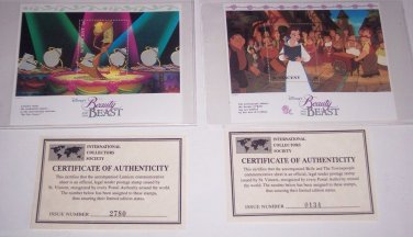 Disney Belle Postage Stamps Beauty & the Beast  Be Our Guest Belle St Vincent