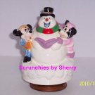 Disney Mickey Minnie Mouse Music Box Snowman Musical Schmid Limited Edition