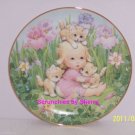 Kitten Companions Cats Girl Blessed Are Ye Collector Plate Danbury Mint Retired