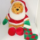 Disney Winnie Pooh Bear Santa Claus Fluffy Bean Plush Toy Stocking Theme Parks Disney Winnie Pooh Bear Santa Claus Fluffy Bean Plush Toy Stocking Theme Parks