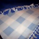Blue Plaid Fleece Blanket Baby Boy Toddler Throw Great Shower Gift