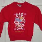 Walt Disney World Kids Tinker Bell Sweatshirt Red Santa Christmas Size XS 4-5