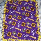 Minnesota Vikings Blanket NFL Football Purple Hand Tied Fleece Baby Pet Lap