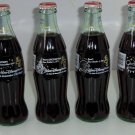 4 Walt Disney World 25th Anniversary Coke Bottles Coca Cola 1996 Vintage