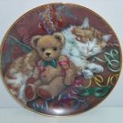 Teddy Bear Collector Plate The Party's Over Sue Willis Franklin Mint COA Retired