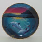 Night Dolphins Collector Plates Franklin Mint Ocean Water Blue Fish Night Dolphins Collector Plates Franklin Mint Ocean Water Blue Fish