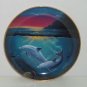 Night Dolphins Collector Plates Franklin Mint Ocean Water Blue Fish