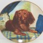 Dachshund Collector Plate Wiener Dog Window Seat Christopher Nick Danbury Mint