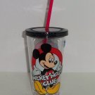 Disney Store Mickey Mouse Club Cup Acrylic Tumbler Reusable Straw Fast Food Disney Store Mickey Mouse Club Cup Acrylic Tumbler Reusable Straw Fast Food