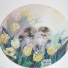 Petal Pals Collectors Plate Cats Kitten Flower Bradford  Springtime Oasis Vintag