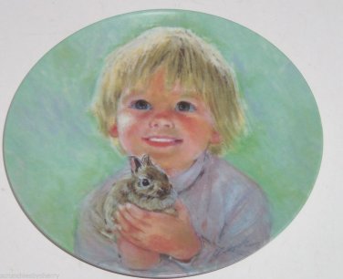Frances Hook Collector Plate Can I Keep Him Bunny Boy Roman Vintage 1983 New