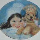 Frances Hook Collector Plate Winter Wrappings Girl Puppy Roman Vintage 1983 New Frances Hook Collector Plate Winter Wrappings Girl Puppy Roman Vintage 1983 New