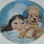 Frances Hook Collector Plate Winter Wrappings Girl Puppy Roman Vintage 1983 New