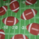 Football Blanket Green Sports Fleece Hand Tied Baby Pet Lap Stroller Car Seat