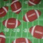 Football Blanket Green Sports Fleece Hand Tied Baby Pet Lap Stroller Car Seat