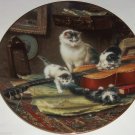 Victorian Cat Collector Plate String Quartet Guitar Kittens George Renner Vintage Victorian Cat Collector Plate String Quartet Guitar Kittens George Renner Vintage