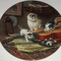 Victorian Cat Collector Plate String Quartet Guitar Kittens George Renner Vintage