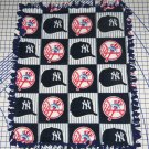 New York Yankees Fleece Blanket Patchwork Hand Tied Baby Pet Lap MLB Baseball