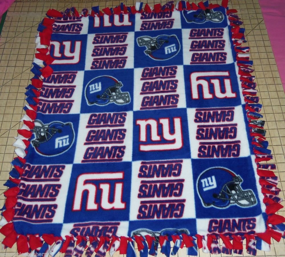 New York Giants Patchwork Fleece Baby Pet Lap Blanket