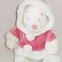 Disney Store Winnie Pooh Plush Snowball Toy Winter Holiday Bear Pink Coat