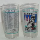 Kentucky Derby Glass 1995 Churchill Downs Louisville Horse Racing Vintage Lot of 2