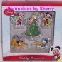 5 Disney Ornament Mickey Minnie Mouse  Donald Duck  Pluto Dog Goofy Christmas