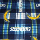 Los Angeles Chargers Blanket Plaid Fleece Baby Pet Dog NFL Football Shower Gift