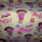 Dora Explorer Yellow Fleece Blanket Hand Tied Baby Pet Lap Girls Shower Gift