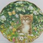 Kitten Collector Plate Flowers Butterflies Cat Paws in Play Bradford Exchange