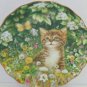 Kitten Collector Plate Flowers Butterflies Cat Paws in Play Bradford Exchange